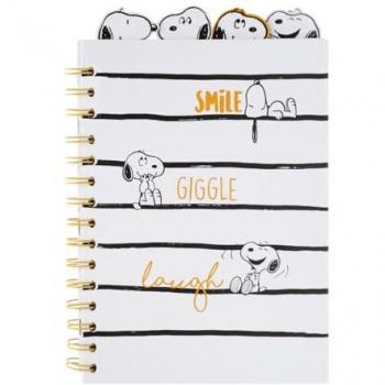 Libreta A5 Snoopy con Separadores - Cuaderno Punteado de 160 Páginas, Tapa Blanda, Ideal para Niñas y Proyectos