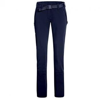 Maier Sports Women's Slim Fit Outdoor Pants - Breathable Wool, 3 Pockets, Night Sky