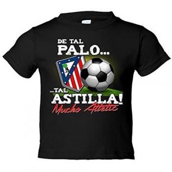 Camiseta niño de tal palo tal astilla Atlético de Madrid mucho Atleti - Negro, 18-24 meses