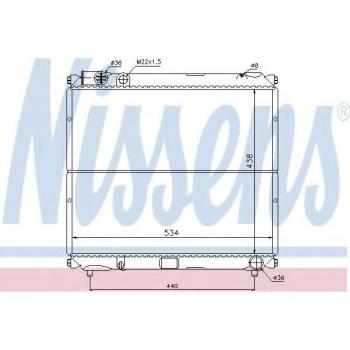 Radiador de refrigeración del motor Nissens 64179 - Radiador de alta calidad, diseño optimizado para una mejor eficiencia térmica, fabricado con materiales duraderos, compatible con múltiples modelos de vehículos, fácil instalación y ajuste preciso
