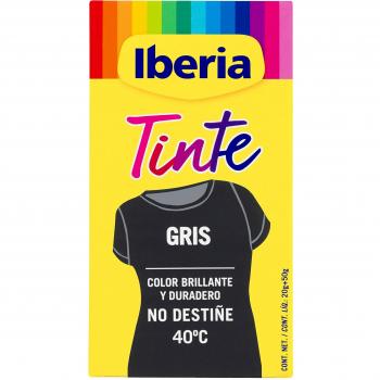 Iberia - Tinte de Color Gris para Ropa, Resistente a 40°C, Peso 70 gr