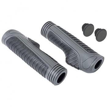 Puños de manillar de bicicleta Gel AGR ERGO 5 130mm 22,2mm negro / gris