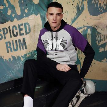 Sudadera con capucha unisex de Pokémon Gengar Shadow en color gris heather, talla EX XL