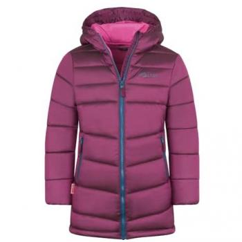 Trollkids Chaqueta de invierno Trondheim para niña, color Baya brillante, azul Madeira y magenta claro, talla 128