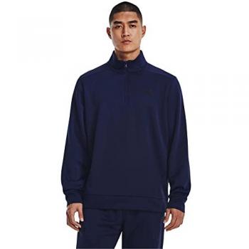 Under Armour Men's Armour Fleece® Half Zip Sweatshirt - Midnight Navy/Black, Size S