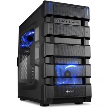 Sharkoon bd28 midi atx caja de ordenador de sobremesa 35 mm 2 x usb 20 2 x usb 30 negro
