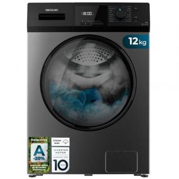 Lavadora Cecotec Bolero DressCode 12410 Inverter Steel 12kg, 1400rpm, 16 Programas, Clase A-20%, Bajo Consumo, Esteriliza con Vapor