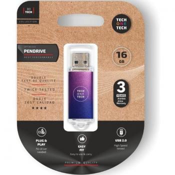 Memoria USB 16GB Tech One Tech Be Fade USB 2.0 Púrpura Degradado