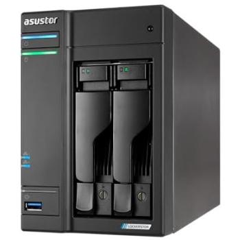 Asustor Lockerstor 2 Gen2+ AS6702T v2 NAS de 2 Bahías, CPU Quad-Core 2.0GHz, 4GB RAM DDR4, 2 Puertos 5GbE, Sin Al