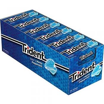 Trident Fresh Gragea Menta- Chicles sin Azúcar con Sabor a Menta - Paquete de 24 Envases de 14,5 g