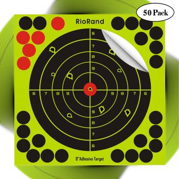 Salpicaduras de disparo objetivos 8 Inch autoadhesivo Papel reactiva Target pegatinas para pistola Rifle pistola BB pistola Airsoft pistola Rifle de aire de pellets