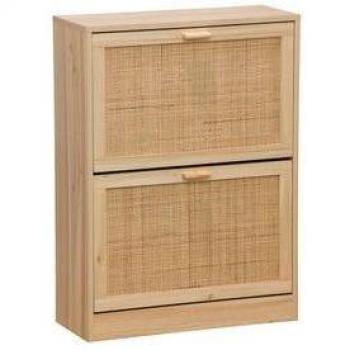 Zapatero Décor 2 puertas 12 pares natural 82x60x24 cm