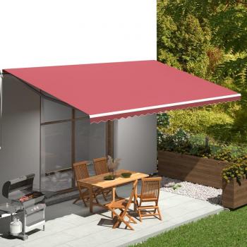 Toldo de reposición Day and Night Tecido vermelho bordô 6x3,5 m