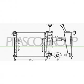 Radiador de Refrigeración del Motor PRASCO LA004R002