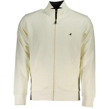U.S. Polo Assn. Men's Elegant Long Sleeve Zip Sweater - White, XXL, Embroidered Cotton