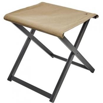 Taburete Director Plegable Estructura en Color Wengué de Madera de Haya de Primera Calidad Lona Color Piedra Scalpers 50x46x45,5