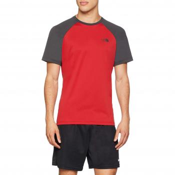 The North Face M tee Camiseta de Manga raglán Tanken, Hombre, Rojo