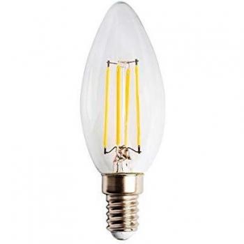 Lámpara LED E14 4W 2700K Monocolor Forma de Candela 400 lm No Dimerizable Heitronic 15023