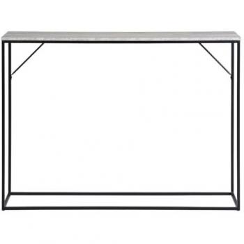 Consola Vita EPIKASA de Metal y Tablero Aglomerado de Melamina, Marrón y Negro, 26x110x80 cm
