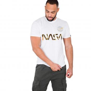Alpha Industries NASA Reflective T-Shirt - White/Gold