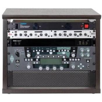 Gator Cases Elite Series Desktop 8U Studio Rack, Dark Walnut Brown