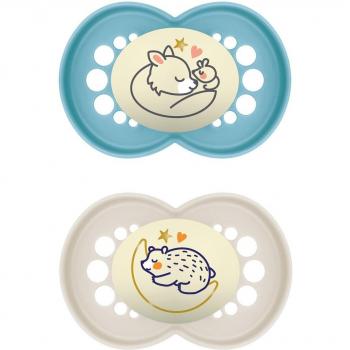 Chupetes MAM Original Pure Night +16 meses, Silicona, Brilla en la Oscuridad