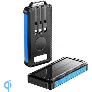 Powerbank solar DAM de 10.000mAh con carga inalámbrica de 5W