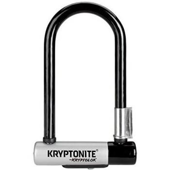 (001980/001034) ANTIRROBO U KRYPTONITE -KRYPTOLOK MINI-7 w/FLEXFRAME-U BRACKET (82x178) GRIS