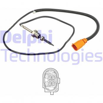 Sensor de temperatura del gas de escape DELPHI TS30166 para Volkswagen Multivan 5 (7HM) y Transporter Bus