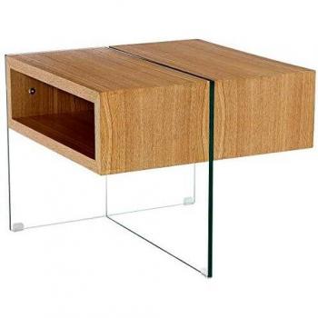 habitatetjardin Mesa de Centro Venezia - 60 x 60 x 50 cm - Acabado Roble