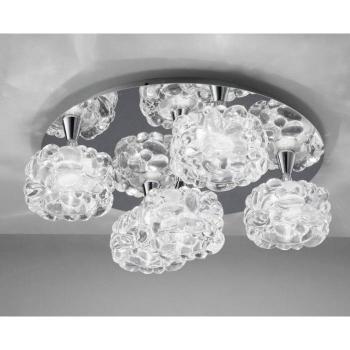 Lámpara de techo O2 5 Bulbs G9, cromo pulido