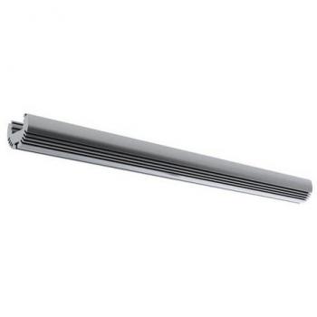 Perfil de aluminio redondo para tiras LED - Alu-round - 2 m - aluminio anodizado - gris plata
