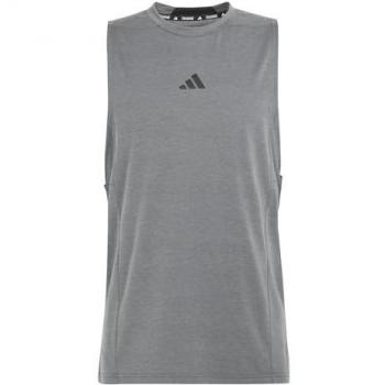 Adidas Men's Designed for Training Grey Workout Tank Top