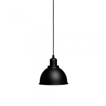 Lámpara Colgante Domo Magnum en Metal Negro con Diámetro de 17,5 Cm y Base E27