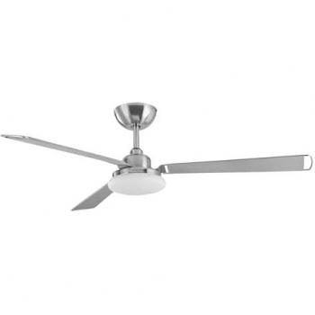 Ventilador de Techo Calima LED 15.9W 3000K Níquel Satinado Blanco con Luz y Control Remoto 126 cm