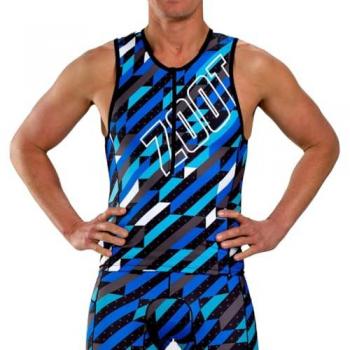 Maillot triatlón Zoot LTD sin mangas azul negro - S, características: sin mangas, diseño azul y negro, talla S