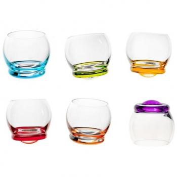 Set 6 Vasos Irregulares CRAZY 10 cm Colores Surtidos 39 Cl y Pack 8 unidades Otto Set de 6 Vasos Cristal Transparente Lisos 120 ml