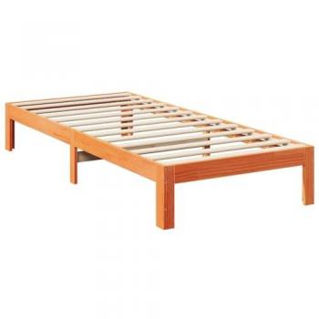 Estructura de Cama Familiar Sin Colchón 240x200 cm Madera Sólida Marrón Encerado