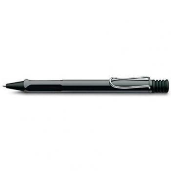 Bolígrafo Lamy Safari Negro con Punta Media, Tinta Azul Recargable y Estuche incluido