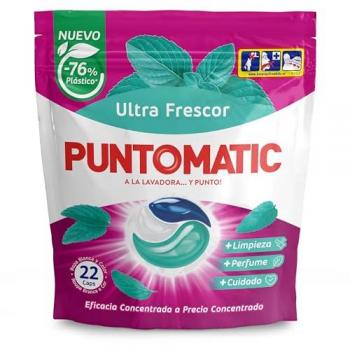 Cápsulas Tricámara Puntomatic Ultra Frescor 88 Lavados - Detergente para Ropa Blanca y de Color, Quitamanchas