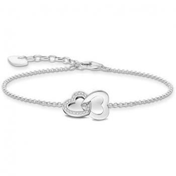Thomas Sabo Intertwined Hearts Sterling Silver Bracelet with Zirconia for Women A2163-051-14-L19V