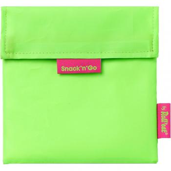 Roll'eat Bolsa Porta Alimentos Boc'N'Roll Fluor, envoltorio reutilizable, ecológico sin BPA, bolsa de tela, color fluor verde