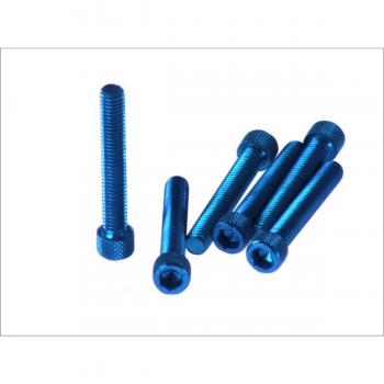 Kit de 6 tornillos allen con cabeza cilíndrica M8x50, color azul, referencia SS-374-M8X50-Blue, código EAN 8430525042834