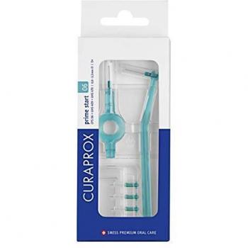 Curaprox CPS 06 Prime Plus Cepillos Interdentales Turquesa con Mango - Pack de 5 Unidades