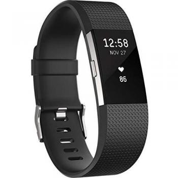 Fitbit Charge 2 Pulsera de Actividad física y Ritmo cardiaco, Unisex, Negro, S