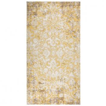 Alfombra de exterior tejido plano 80x150 cm Amarillo