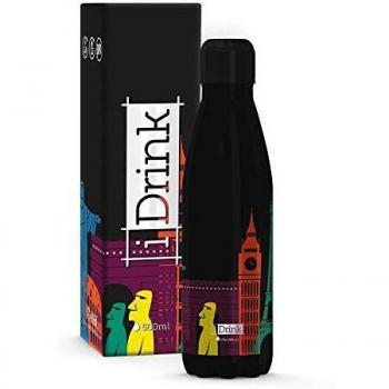 i-Drink Botella de Doble Pared Acero, Térmica. 500ml, Decoradas