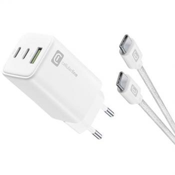 Cargador USB Multipower 65W GaN Blanco para Smartphone, Tableta y Laptop