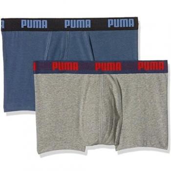PUMA Pack x 2 Bóxers Trunk Vintage Gris / Azul M