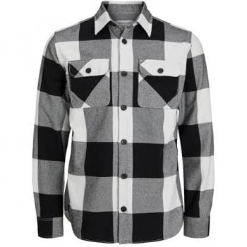 Jack & Jones Darren Comfort Fit Overshirt in Whisper White 2XL
